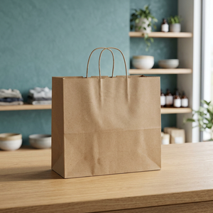 Custom Logo High Quality Kraft <b>Paper</b> <b>Bags</b> for Craft Gift & Shopping-Disposable Classic Style 90 GSM - Product Image 6