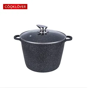 cooklover 24cm die cast aluminum nonstick marble ptfe coating induction bottom stock pot