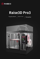 Printer 3D Profesional Raise3D Pro3 Series Dual Extruder, Filamen PLA, Produktivitas Tinggi Baru, Volume Cetak 300x300x300mm