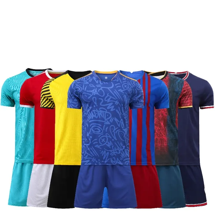 2022-2023 mais recente 100% Poliéster Camisas De Futebol de Melhor Qualidade Barato Por Atacado Camisa De Futebol Da Equipe Do Clube Terno