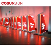 Panneau pylône LED autoportant en aluminium de haute qualité, étanche, avec 10 000 lumens, boîte lumineuse publicitaire premium pour station-service
