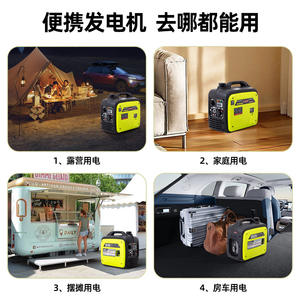 Generador Inverter Portátil de Gasolina Karet, 3000W, 220V, Monofásico, 4 Tiempos, Tanque de Combustible de 8.3L, para Uso en Exteriores y Camping - Product Image 3