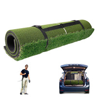Tapis de golf durable avec distributeur de balles intégré, tapis d'entraînement extérieur robuste pour la pratique du golf sur pelouse ou jardin