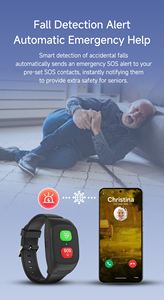 Nouvelle <span class=keywords><strong>Montre</strong></span> Connectée GPS 4G <span class=keywords><strong>pour</strong></span> Personnes Âgées 2026 avec Suivi du Sommeil, Détection de Chute, Alerte SOS et Message Vocal - Product Image 5