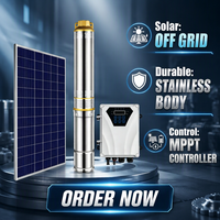 Pompe à eau solaire submersible BESUN 120W 3 pouces CC pour puits, utilisée dans les zones agricoles et résidentielles sans électricité en Afrique