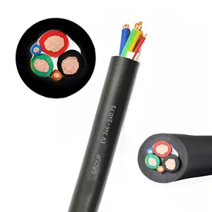 DC 1000V Electric Vehicle EV DC Charging Cable High Voltage Electric Car wire Orange Shielded Hv EV Silicone Cable
