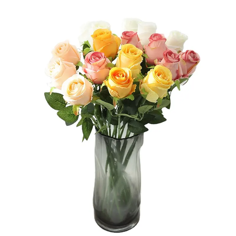 Duofu ดอกกุหลาบประดิษฐ์ตกแต่งบ้าน ดอกไม้ประดิษฐ์ขายส่ง ดอกกุหลาบสีดํา ฮาโลวีน อุปกรณ์ประกอบฉากวันวาเลนไทน์