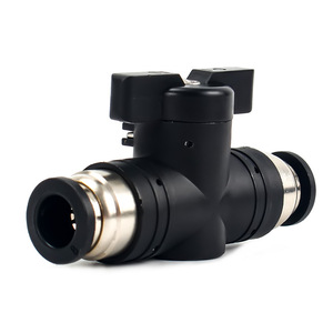 BUC-4/6/8/10/12 Robinet à bille pneumatique manuel marche/arrêt à connexion rapide pour tuyau d'air, catégorie de produit HVFF - Product Image 1