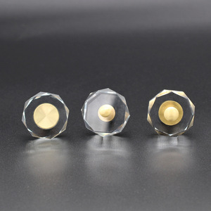 Acrylic <b>Crystal</b> Cabinet <b>Knobs</b> Octagonal 30mm Modern Design For Drawer Doors Easy Installation - Product Image 2