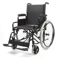 Fauteuil roulant manuel léger à cadre en acier pour personnes handicapées