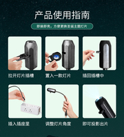 Lampe LED créative Ciel Étoilé & Lune Tendance, Projecteur de Logo pour Chambre, Matériau PC, Lumière d'Ambiance 6000K (Lumière du Jour)