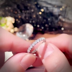 Fashion Shiny Full Zirconia Diamond Verlobung sring Unverheiratete Versprechen New Wedding Jewelry Copper Jewelry Großhandel - Product Image 6