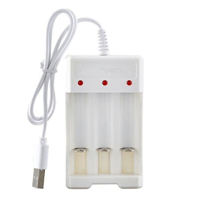 USB Charger 3 Slots/4 Slots AA/AAA DC Independent Lithium Battery Charger USB Universal Device Charger Adapter