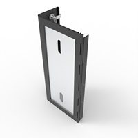 Cadre en aluminium personnalisé pour verre de porte d'armoire de cuisine murale noire mate