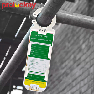 Lockey slt05 an toàn nhựa giàn giáo tag chủ chìa khóa có thể in cảnh báo giàn giáo nhận dạng Thẻ Giàn Giáo dấu hiệu an toàn - Product Image 5