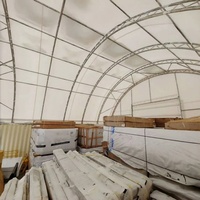 Bâtiment en tissu conçu sur mesure de 80x40 pieds offrant une solution de dôme conteneur massif pour le stockage d'équipements industriels surdimensionnés