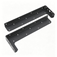 Support d'étagère réglable en L en acier inoxydable, support d'angle droit en acier estampé pour la construction