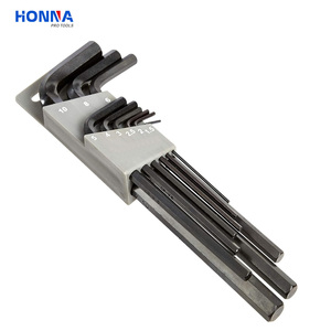 AMZ Offre Spéciale 22pcs Clé hexagonale à bras long Jeu de clés Allen Clé dynamométrique de qualité industrielle Outil à main métrique Clé métrique SAE - Product Image 3