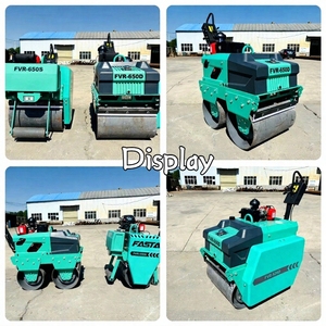 Diesel <span class=keywords><strong>Walk</strong></span> <span class=keywords><strong>Behind</strong></span> Road Compaction <span class=keywords><strong>Roller</strong></span> Double Drum macchine per compattazione terreno per aree di compattazione sterro - Product Image 2
