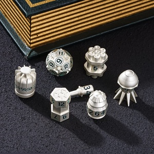 Jeu de dés polyédriques 7 pièces en métal 4 couleurs, motif <span class=keywords><strong>bombe</strong></span> nucléaire, personnalisé <span class=keywords><strong>pour</strong></span> DND RPG et jeux de société - Product Image 2