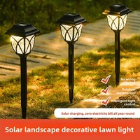 Nouvelle Lampe Solaire LED Extérieure pour Jardin, Villa, Pelouse, Éclairage Paysager Étanche Style Chinois