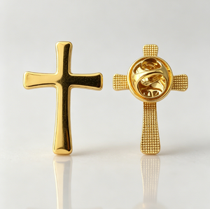 Metal Cross Lapel Pin Custom Religious Christian Cross Brooch Church Souvenir Worship Gift Clothing <b>Accessory</b> - Product Image 3