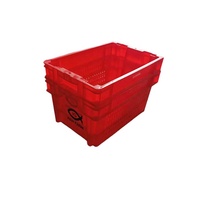 Panier de courses en plastique empilable et emboîtable en PP de 600*400*300 mm, couleur personnalisée, pour fruits et légumes, idéal pour les supermarchés et les épiceries