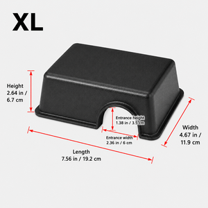 ที่หลบซ่อนสัตว์เลี้ยงขนาดเล็ก S M L XL กล่องพลาสติกสำหรับสัตว์เลื้อยคลาน ที่หลบซ่อนงู ตุ๊กแก สีดำ ถ้ำพลาสติกสำหรับงูและตุ๊กแก - Product Image 5