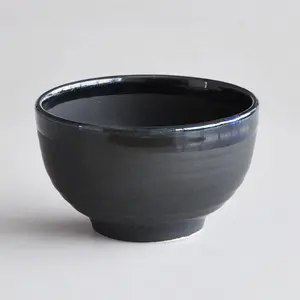 चीनी मिट्टी का कटोरा जापानी शैली में धान का कटोरा ramen के कटोरा मैट काले