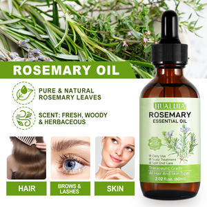 HUALIJIA Livraison rapide Huile essentielle de <span class=keywords><strong>romarin</strong></span> Produits de soin des cheveux Traitement du cuir chevelu Huile de <span class=keywords><strong>romarin</strong></span> pour la croissance des sourcils et des cils - Product Image 4