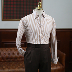 Camicie Eleganti da Uomo a Righe, Camicia Formale Business Casual con Colletto Unico, Manica Lunga, Vestibilità Slim, Camicia di Lusso Premium - Product Image 3
