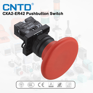 CNTD CXA2-ER42 60 Interruptor de botón de hongo con auto-reinicio, Parada de <span class=keywords><strong>emergencia</strong></span>, 10A, 22mm, Interruptor de botón pulsador momentáneo, Interruptor impermeable IP65 - Product Image 1