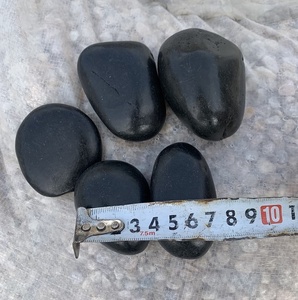 Natural negro brillante guijarro liso Precio de piedra - Product Image 5