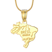 2025 Unique collier de haute qualité 18K or laiton pendentif collier personnalité carte du monde collier pour cadeaux unisexe