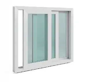 60mm upvc plastic bone white and white sliding window with 10 years without color fading