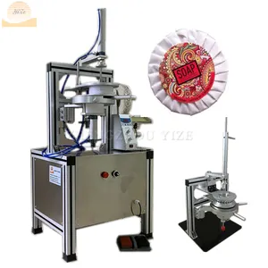 Semi auto soap wrapper printing and packing machine Hotel toilet cleaner blue blocks pleat soap wrapping packaging machine