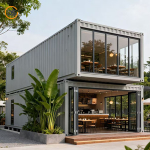 Tùy chỉnh di chuyển mở rộng prefab <span class=keywords><strong>container</strong></span> nhà với bánh sandwich panel thép cho cửa hàng hoa nhà hàng siêu thị đơn vị - Product Image 2