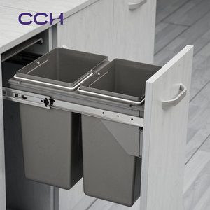 Poubelle sous l'évier de qualité supérieure-Poubelle de cuisine intégrée avec couvercle anti-odeurs et seau intérieur détachable - Product Image 1