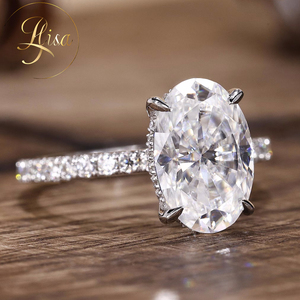 IGI Chứng Nhận Vvs Phòng Thí Nghiệm Grown Kim Cương Nhẫn Tùy Chỉnh Hpht Cvd 14K 18K Vàng Hình Bầu Dục Cắt Phòng Thí Nghiệm Tạo Ra Kim Cương Engagement <span class=keywords><strong>Ring</strong></span> Cho Phụ Nữ - Product Image 2