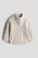 1/4 Zip kedatangan baru modis Mock leher musim semi musim gugur Pullover Sweater kustom pria Sweater Quarter Zip