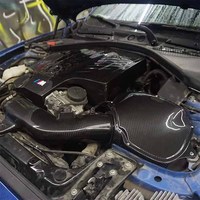 2016 - 2021 Kit de boîte de filtre de tuyau d'admission d'air en Fiber de carbone sèche pour N55 3.0T BMW M2 M135i M235i M335i Système d'admission d'air froid