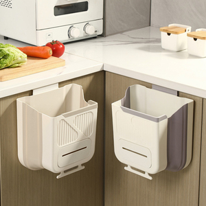 Poubelle à déchets alimentaires pliable et suspendue pour cuisine, en plastique, 7L/10L, modèle FF5079 - Product Image 1
