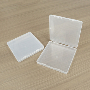 Square Flat Transparent Plastic <b>Storage</b> <b>Box</b> 13.5x13.5x1.8cm For <b>Document</b> Certificate Hardware Spare Parts - Product Image 1