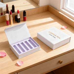 Caja de Embalaje de Perfume con Forma de Libro, Forrada de Esponja, con Laminación Mate y Logotipo Personalizado, Blanca, Magnética y de Lujo para Cosméticos - Product Image 2