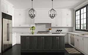 Customized American Shaker Style Wooden Kitchen Cabinet With Island for Home <b>Decor</b>-Made From Durable <b>Panel</b> Material - Product Image 6