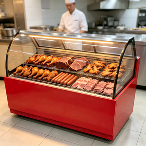 Vitrine réfrigérée à air pour charcuterie, grande fenêtre vitrée visible, pour aliments cuits et marinés, application pour magasins de détail - Product Image 3