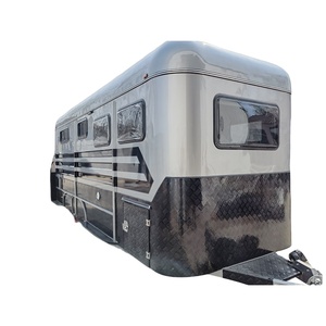 Remolque de Lujo Personalizado para 2 Caballos con Gabinete de Almacenamiento para Transporte de Caballos Estándar Europeo - Product Image 1