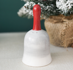 Campana de Mano de Cerámica Navideña al por Mayor, Campana de Cena de Estilo Europeo Vintage con Estampado de Muñeco de Nieve - Product Image 6