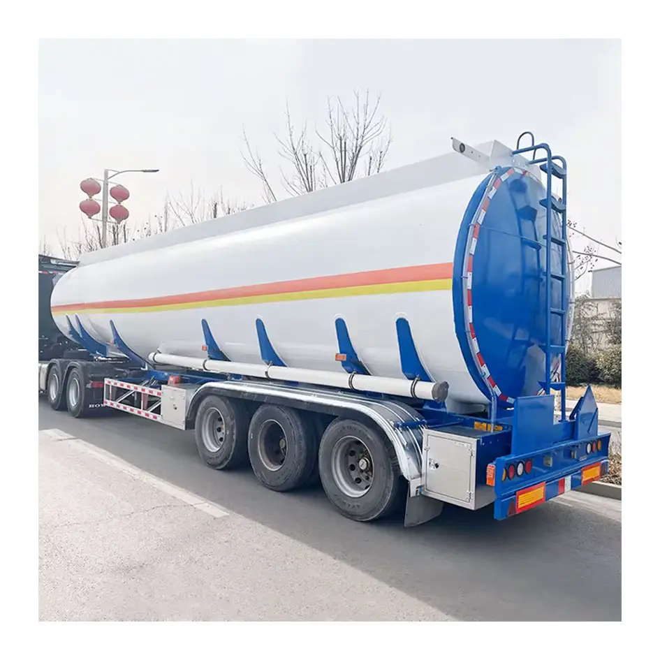 China Nieuw En Gebruikt 42000 50000l 42 45 50cbm 345 Assen Aluminium Brandstoftank Oplegger Kipper