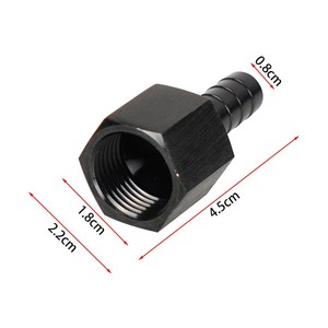 Adaptateur de régulateur de pression de carburant en alliage d'aluminium noir, raccord de tuyau automobile 3/8 à AN6 AN8 - Product Image 3
